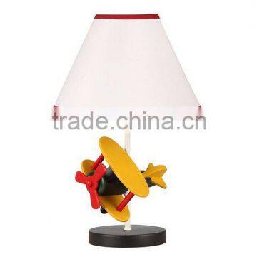 Wood rotating airplan table lamp for kids room