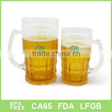 double wall plastic frosty mug with handle