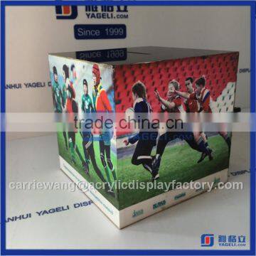 China Yageli Decorative Money Donation Box / Acrylic Donation Box With Lock & Printing photo-6