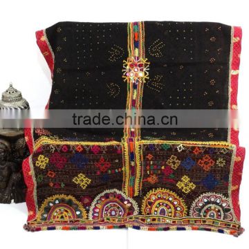 Vintage Handmade Rabari/ Kutch Woollen Throw 90 X 38 Inche Vintage Rabari Throw Gypsy Kutch Wool Throw Handmade Rabari Shawl