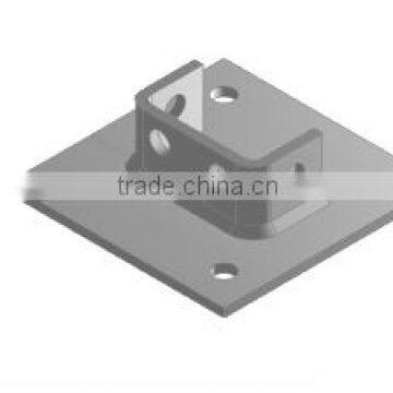 U POWDER COATED BASE PLATES SHAPED FITTINGS