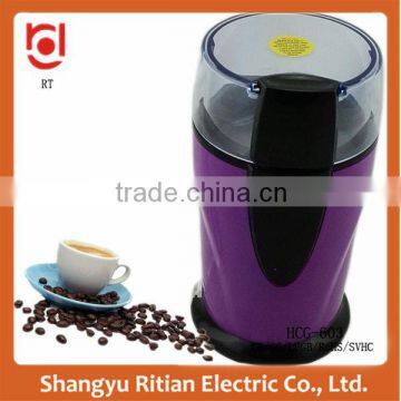 Kitchen appliance mini plastic electric coffee grinder electric coffee mill electric coffee machine