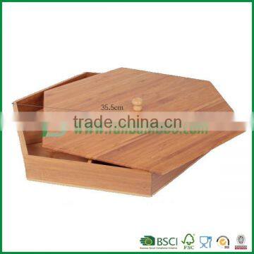 Bamboo candy divided tray with lid