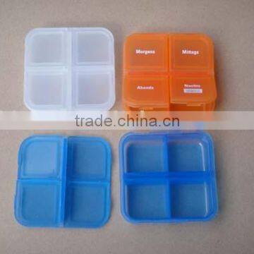 4 cases pocket pillbox / drug container / drug travel container