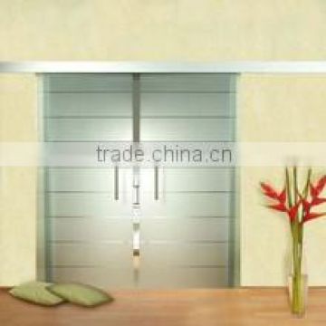 Tempered acid etched glass door with AN/NZS 2208:1996, BS6206, EN12150