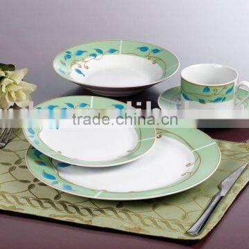 (SDR-1005)20pcs Round shape porcelain decorated plates for daily use