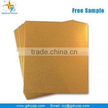 Gold Siver Metallic Paper Cover Card Rigid Paper Board for Gift Box