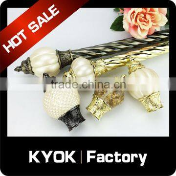 KYOK 2016 fashionable windows design crystal glass finials for curtain rods finials