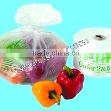 HDPE Transparent Plastic flat bags on roll