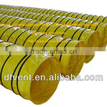 24" yellow large diameter duct venting tunnel for dog agility