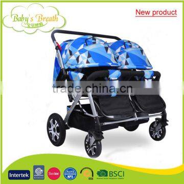 BS-49B 2016 europe new product high quality double baby stroller model and carrycot