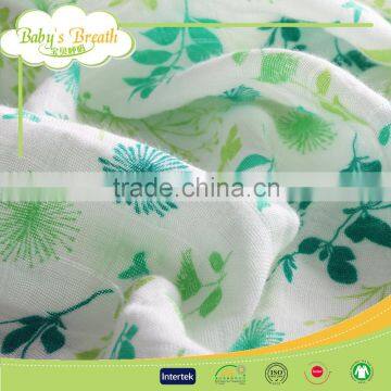 MS-41 2016 baby cotton swaddle double gauze muslin printed baby fabric, wholesale muslin fabric