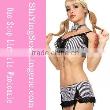 Sexy ladies 2pc Bikini Set Lingerie Lingerie Lingerie Bra G-string Mini Skirt