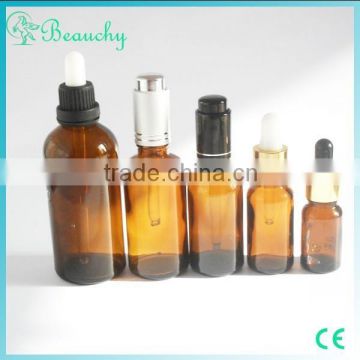 2015 5-100ml amber glass bottles apothecary potion liquid medicine bottles with silicone rubber cap stopper