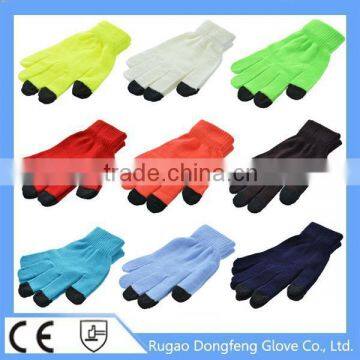 Promotional Fashion Gift 3 Fingers Acrylic Touch Gloves