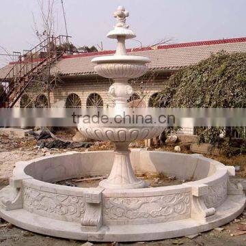 Outdoor rolling marble ball fountain hand carved stone sculpture from Vietnam