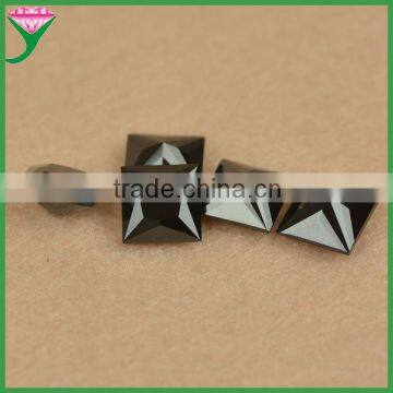 AAA facetted cut square wuzhou artificial jewelry synthetic nano black semi-precious stones for jewellery