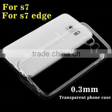 Ultra-thin 0.3mm transparent tpu mobile phone case for samsung galaxy s7 edge phone case                        
                                                                                Supplier's Choice