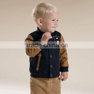 DB2748 Dave Bella 2015 Autumn Winter Infant Outwear Baby Boy Padded Jacket Cool Jacket Boys Fashion Coat Boy Bassball Jacket Quality Choice photo-2