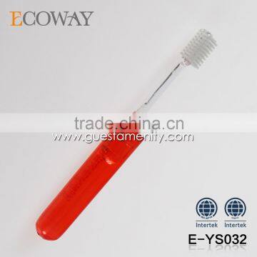 cheap plastic hotel bathroom toothbrush travel folding tooth brush for adult