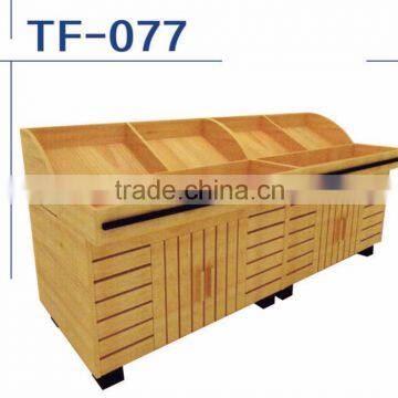 hot supermarket wood shelf in china wooden display TF077