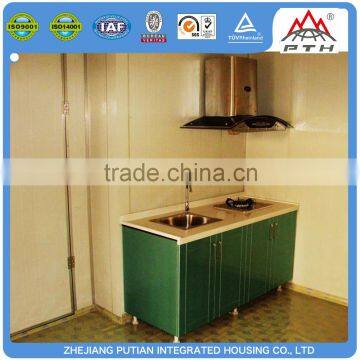 Cheap custom made prefabricated container house self contained kitchens