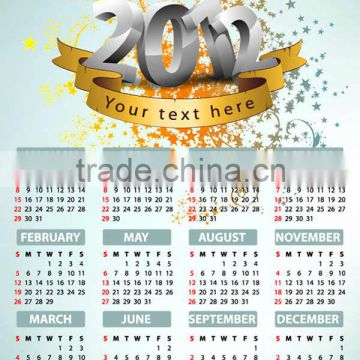 2013 coloring table calendar new design calendar