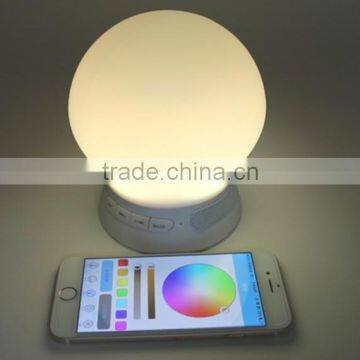 New intelligent dimmable mood light mobile phone bluetooth speaker led bulb with remote app