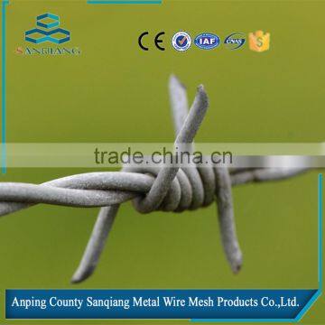 SanQiang hot sale Barbed wire length per roll /barbed wire fence/barbed wire price  express