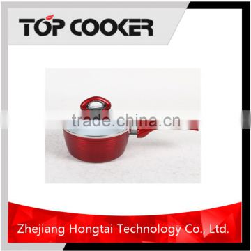 Aluminum pressed ceramic coating sauce pan with lid