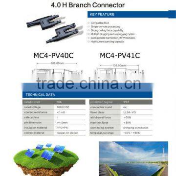 TUV Approval MC4-PV40C & PV41C H Branch Connector photo-4