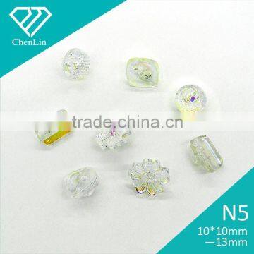 N5 beads button round square marguerite AB white sew on acrylic rhonestones beads shoe garment decorative DIY craft fitting