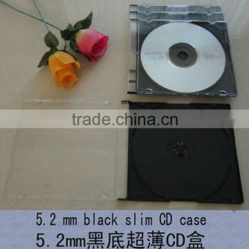 5.2mm black tray slim CD case