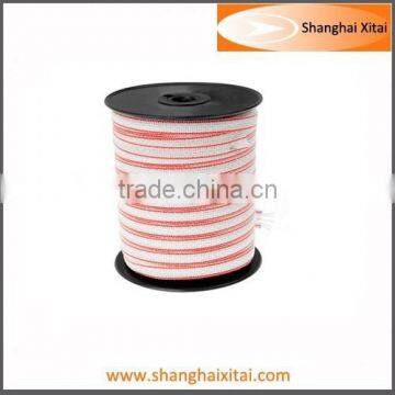 Electric Fencing Poly Tape white-Pink 1.2cm width 6 x 0.2mm stainless steel 200m