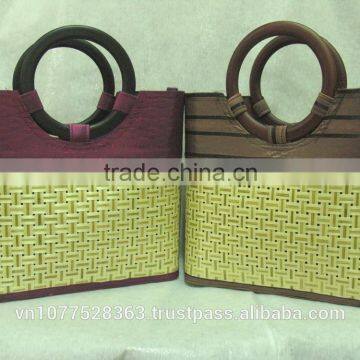 High quality best selling bamboo shopping handbag with handle from vietnam