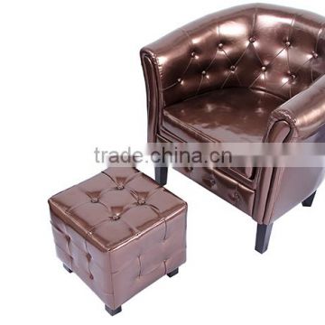 Cheap price widely use comfortable cream leather tub chair