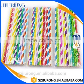 Colorful mixed design bar accessories drinking paper straws