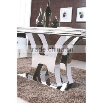 Marble Top Dining Table With Stainless Steel Frame A339# Quality Choice photo-2