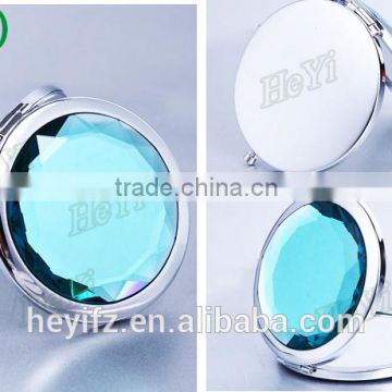 Simple Design Multi-Colored Foldable Crystal Double-Sides Cosmetic Mirror