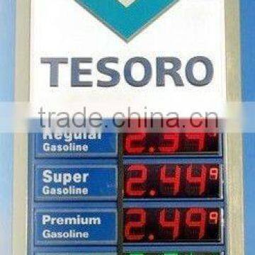 7 segment LED oil price display /gas station display