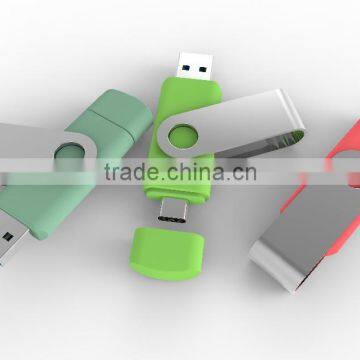 Factory Price 8gb 16gb 32gb Usb 3.1 type C OTG Swivel USB flash drive for promotion gift