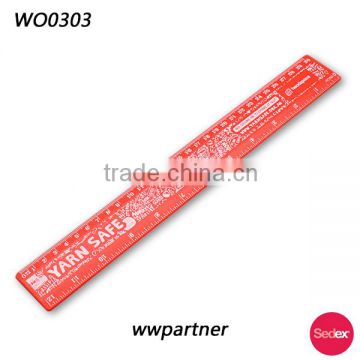 Factory Directly 31cm/12inch Promotional Ruler Hard Plastic with Custom Logo