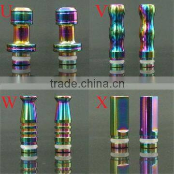 Beautiful shape rainbow drip tip with 510 atomizer with best price