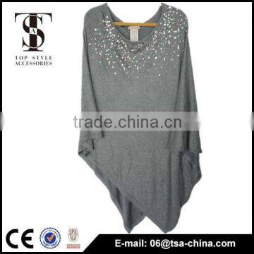 2015 newest design 100 viscose shwal beads shawl for lady