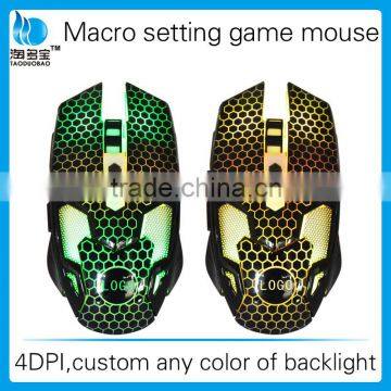 Colorful LED backlits gaming mice mouse_Macro setting 3500 DPI game mouse