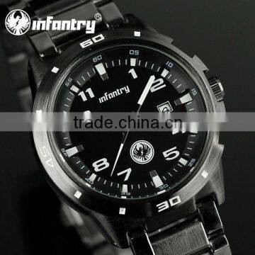 INFANTRY 2015 Men's Black Stainless Steel Cheap Military Watch