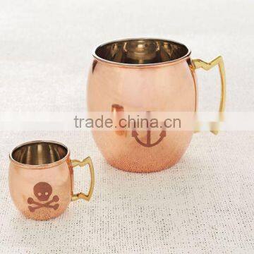 MOSCOW MULE MUGS for GINGER BEER Russian Standards HAMMERED COPPER MULE MUGS From India photo-3