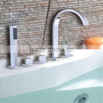 Tub Mounted Functional Solid Brass Bathtub Taps