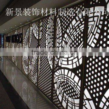CNC perforated decorative metal wall panels