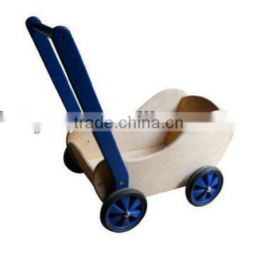 Wooden baby stroller